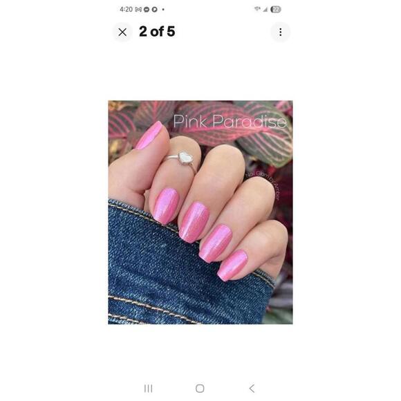 Color Street Nail Polish Strips, Pink Paradise Glitter, New In Box, - Picture 3 of 3